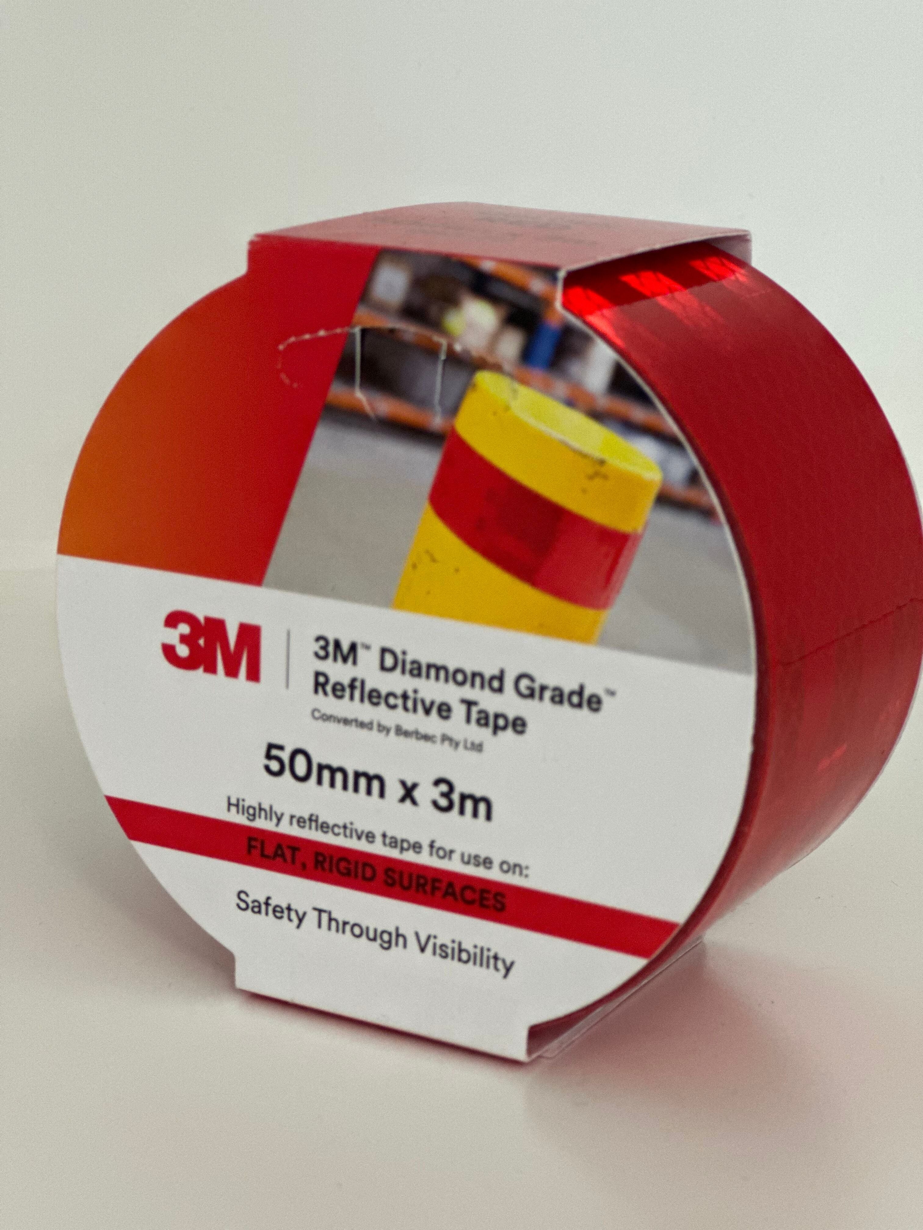 3M 983 Reflective Vehicle Marking Tapes - 50mm x 3m, Fluoro Yellow/Green, Red, Yellow