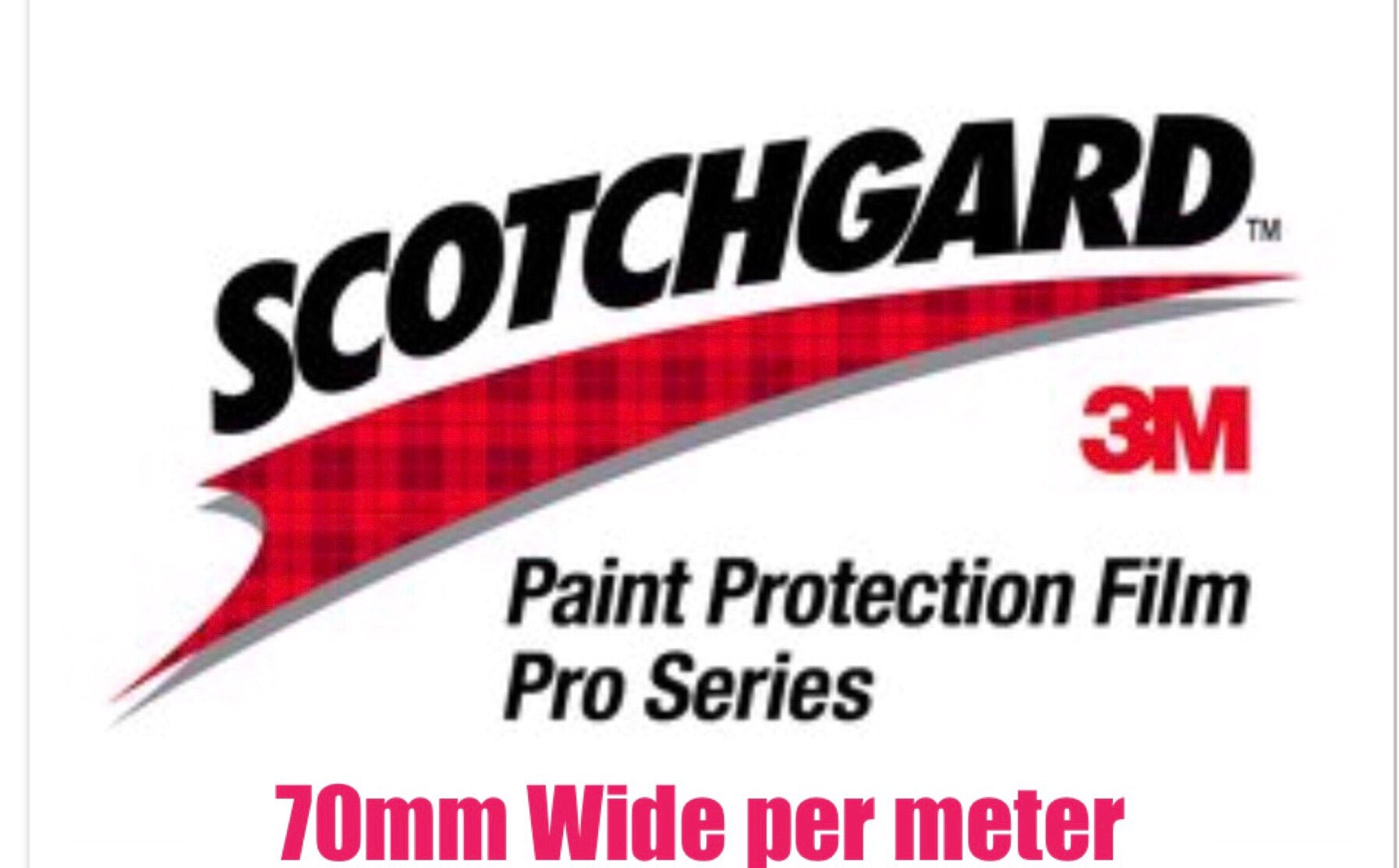 3M Paint Protection Clear Film Roll 70mm wide per meter,