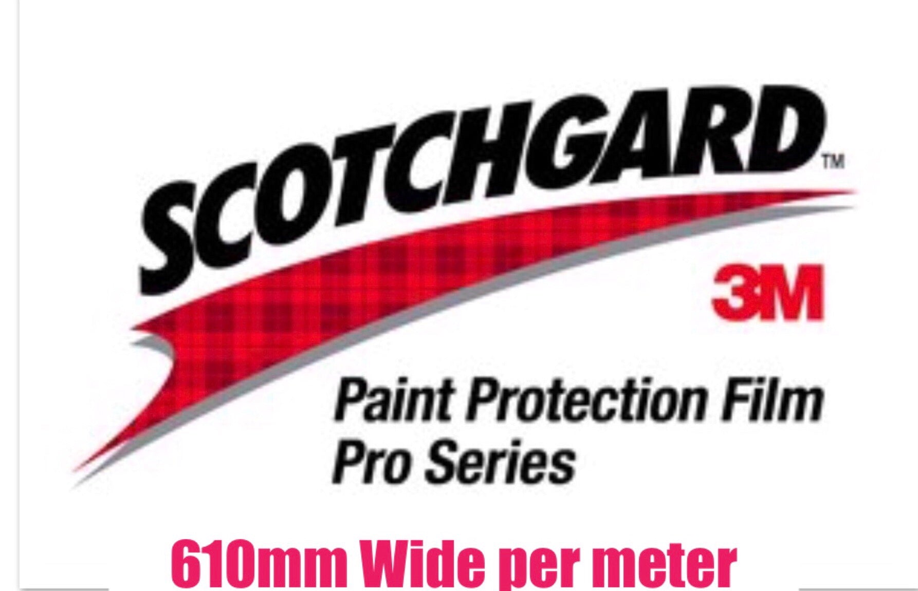 3M Pro Series Paint Protection Clear Film 610mm width per meter
